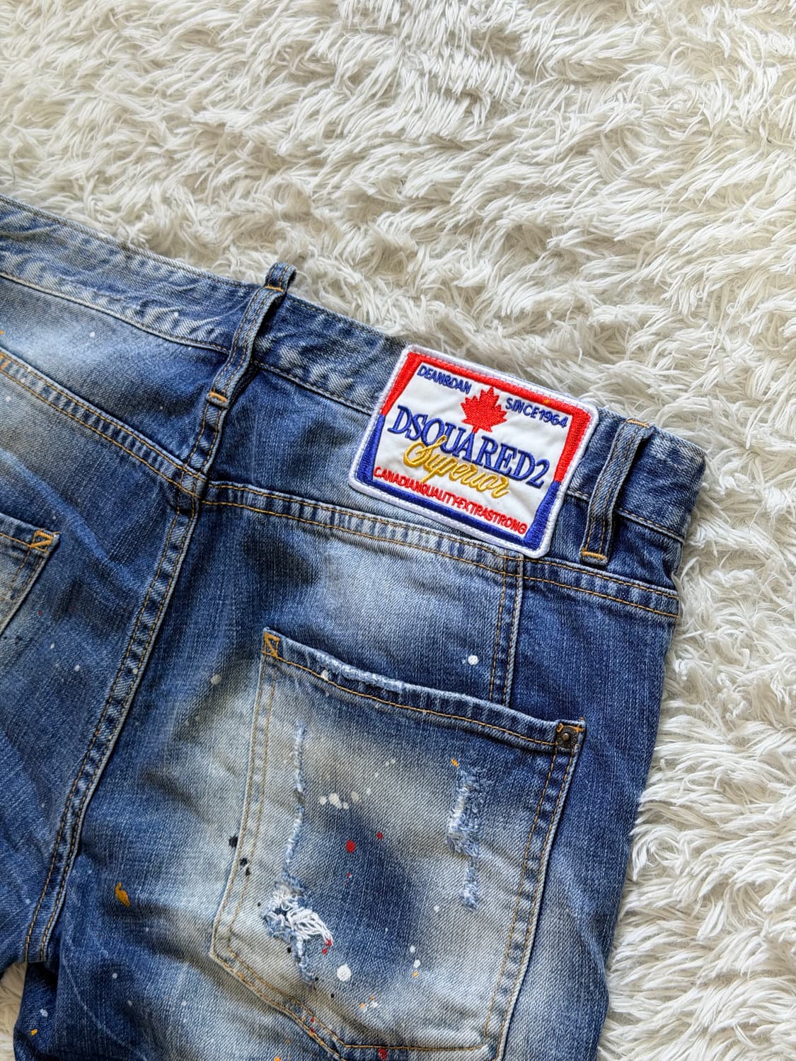 DSQUARED2 페인팅 디스트로이드 슬림 진 반바지 상품이미지8