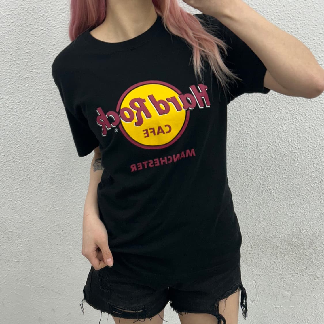 재팬 하드록 프린팅 블랙 반팔 S 상품이미지1