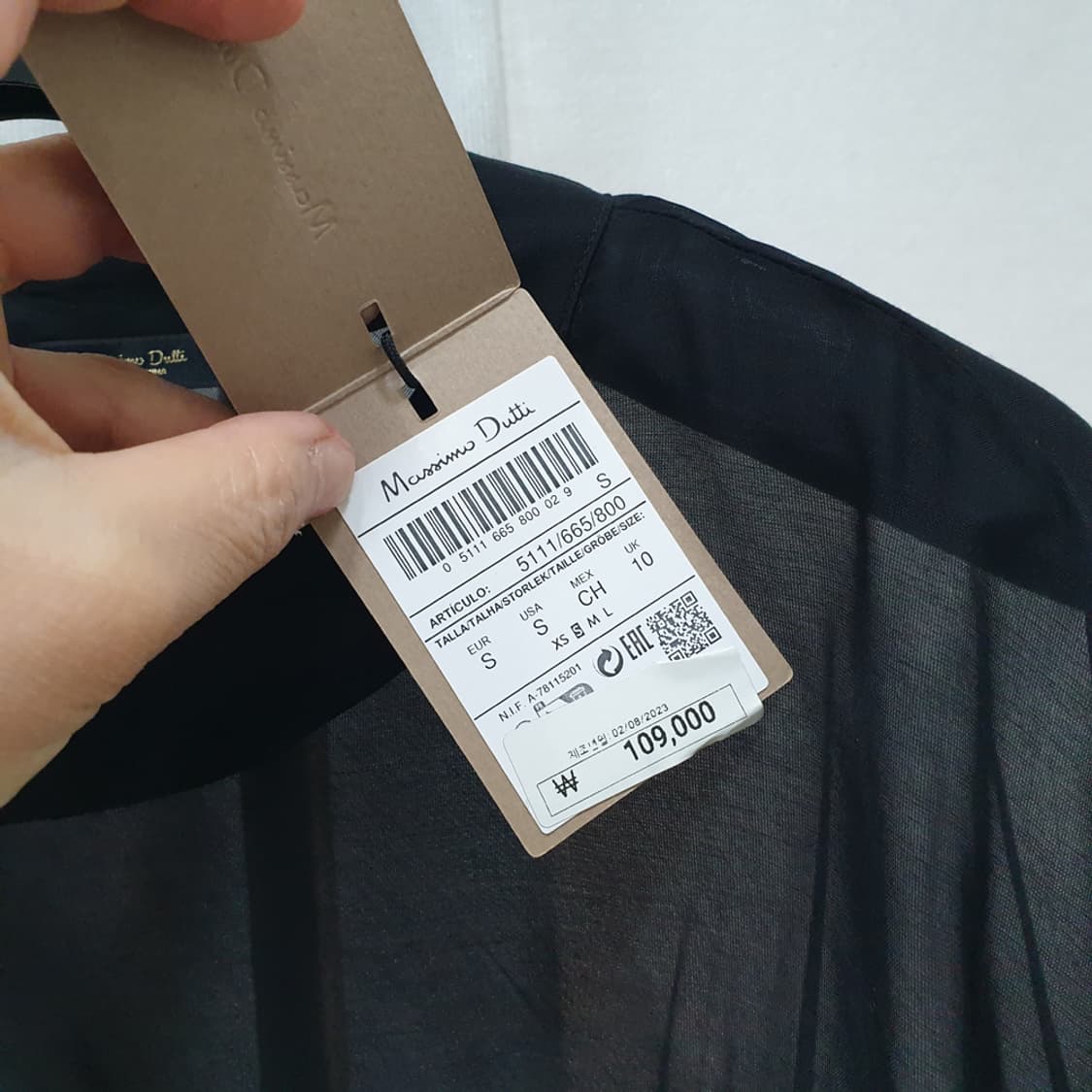 마시모두띠 시스루 블라우스 새상품 S 상품이미지4