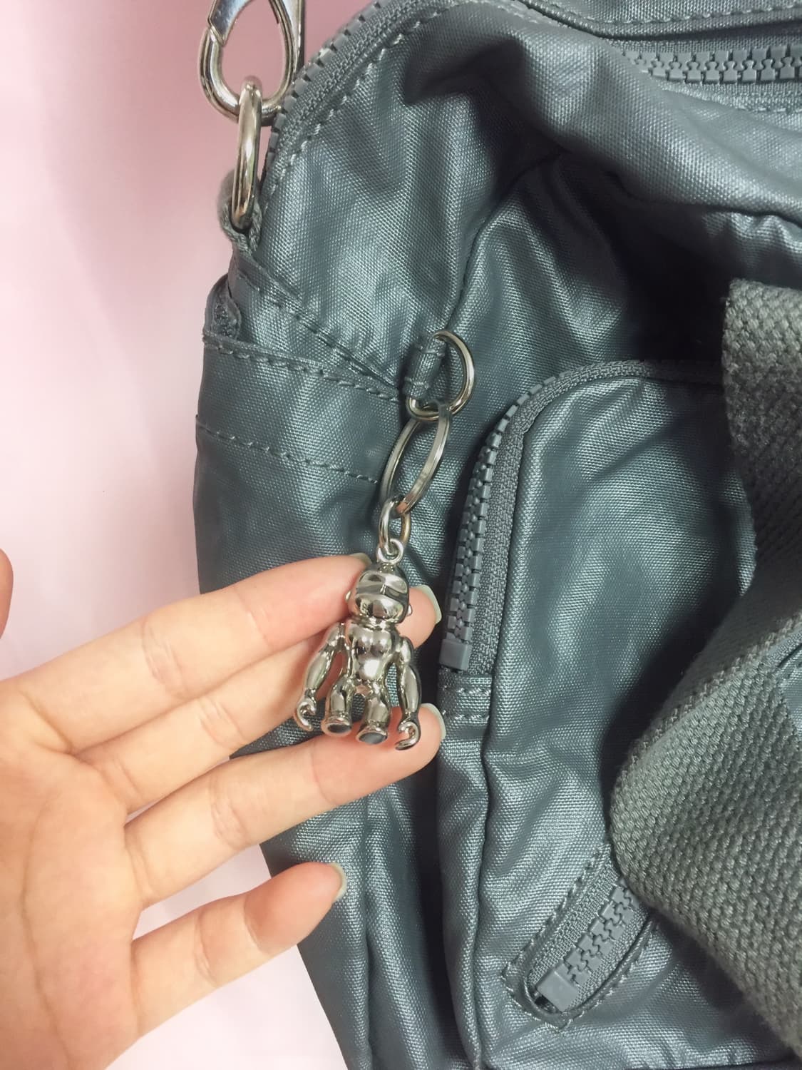 빈티지 키플링 차콜 크로스백 (키링 있음) 상품이미지5