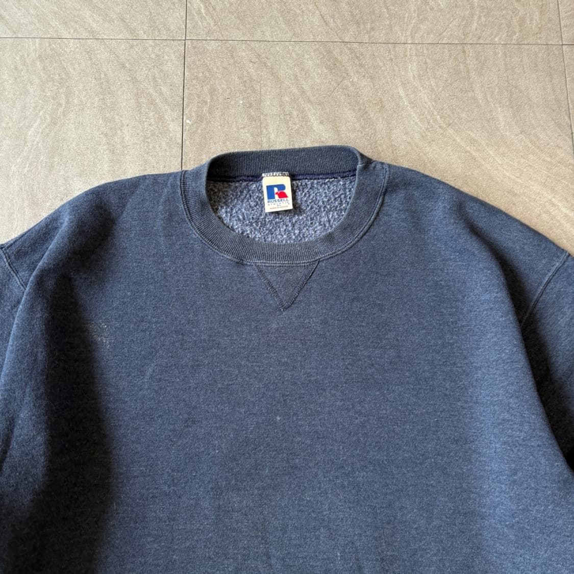90s 90년대 멕시코 생산 러셀 블랭크 다크 블루 스웻셔츠 상품이미지2