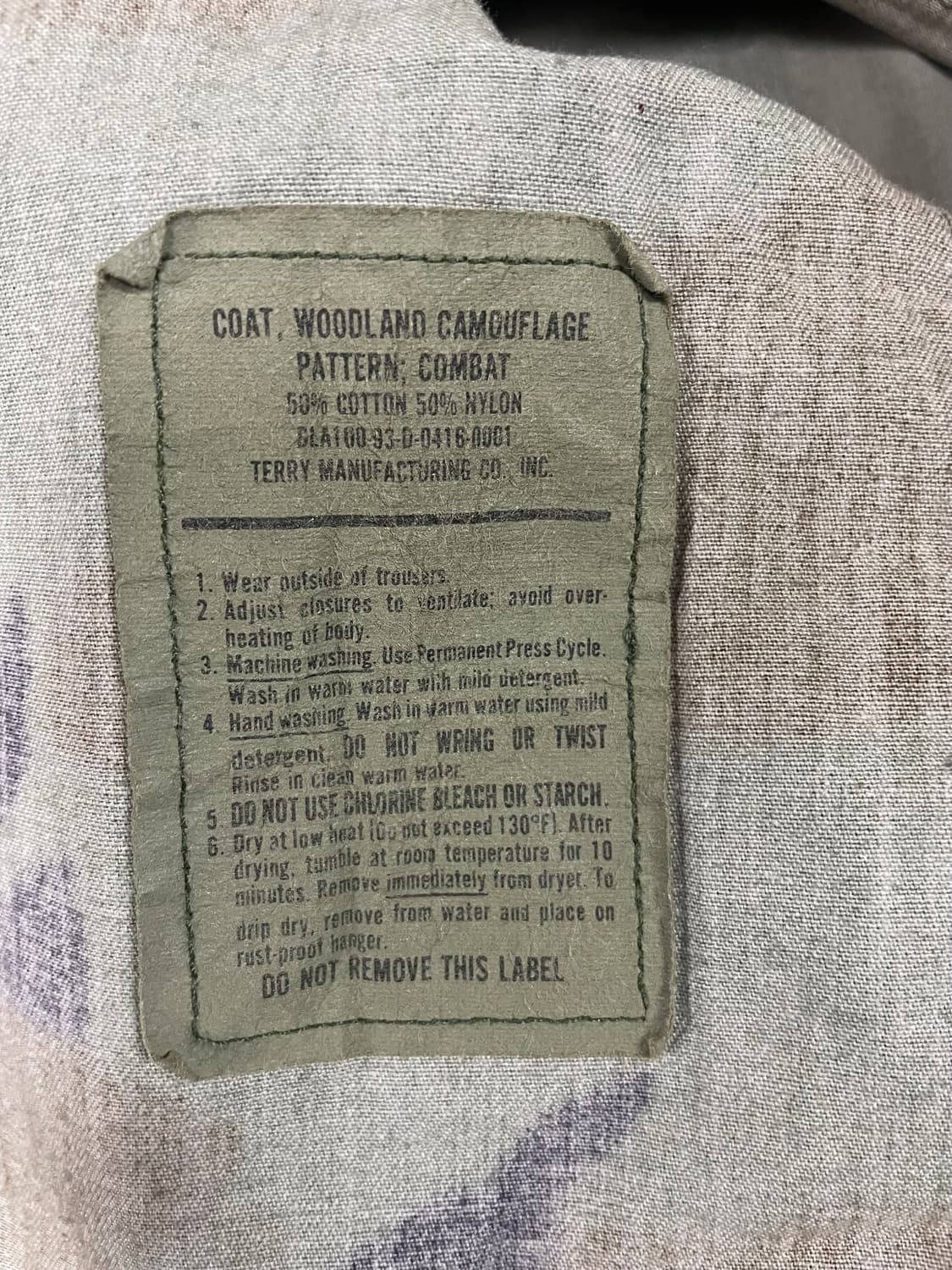 90s U.S ARMY WOODLAND BDU 상품이미지6