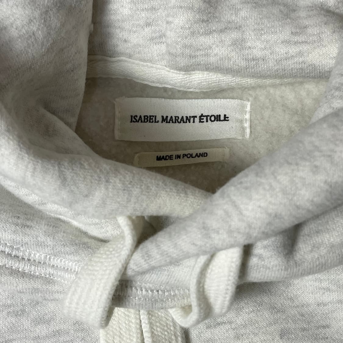 이자벨마랑 에뚜왈 멜란지 화이트 로고 기모 후드티 36 상품이미지4