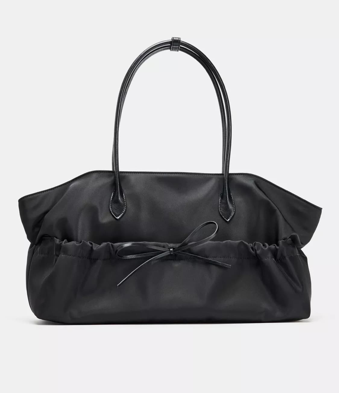 새제품) 자라 숄더백 리본 장식 길쭉한 토트백 상품이미지1