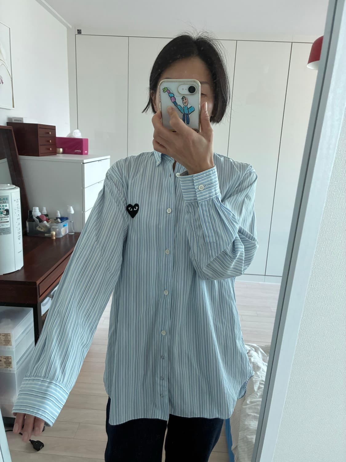 [정품] PLAY Comme des Garçons 스트라이프 셔츠 AD2 상품이미지9