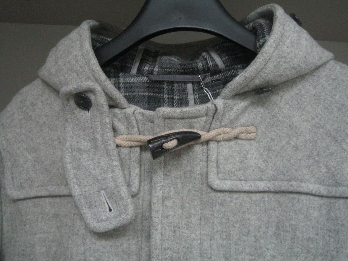 빈티지 후드 더플 코트 라이트 그레이 상품이미지3