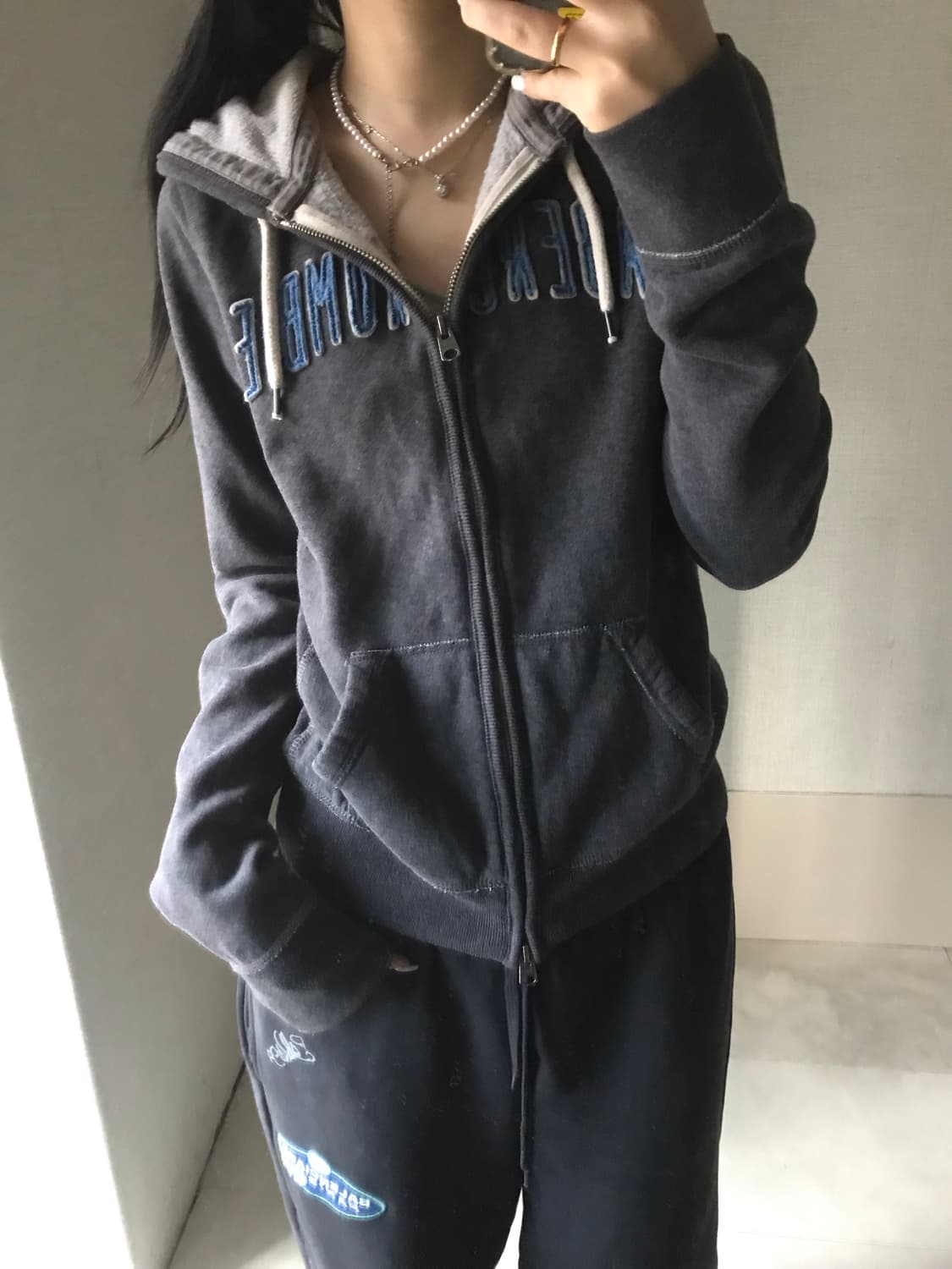 아베크롬비 그레이 투웨이 후드집업 상품이미지5