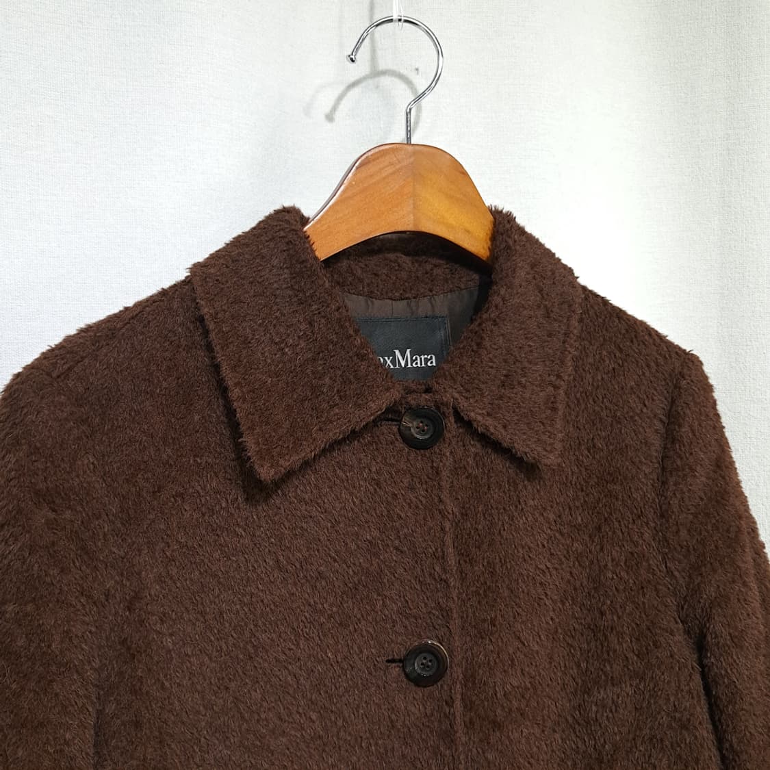 CN899W M 막스마라 알파카 버진울 부클 클래식 테디 코트 상품이미지3