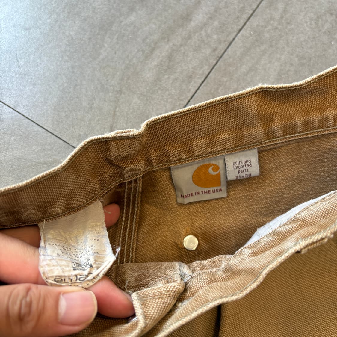 칼하트 정품 바지 브라운 더블니 팬츠 상품이미지6