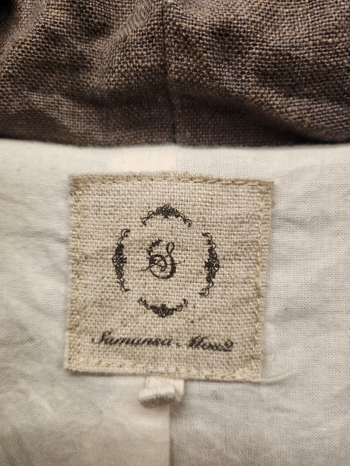 일본빈티지 사만사모스 린넨패딩아우터 상품이미지5