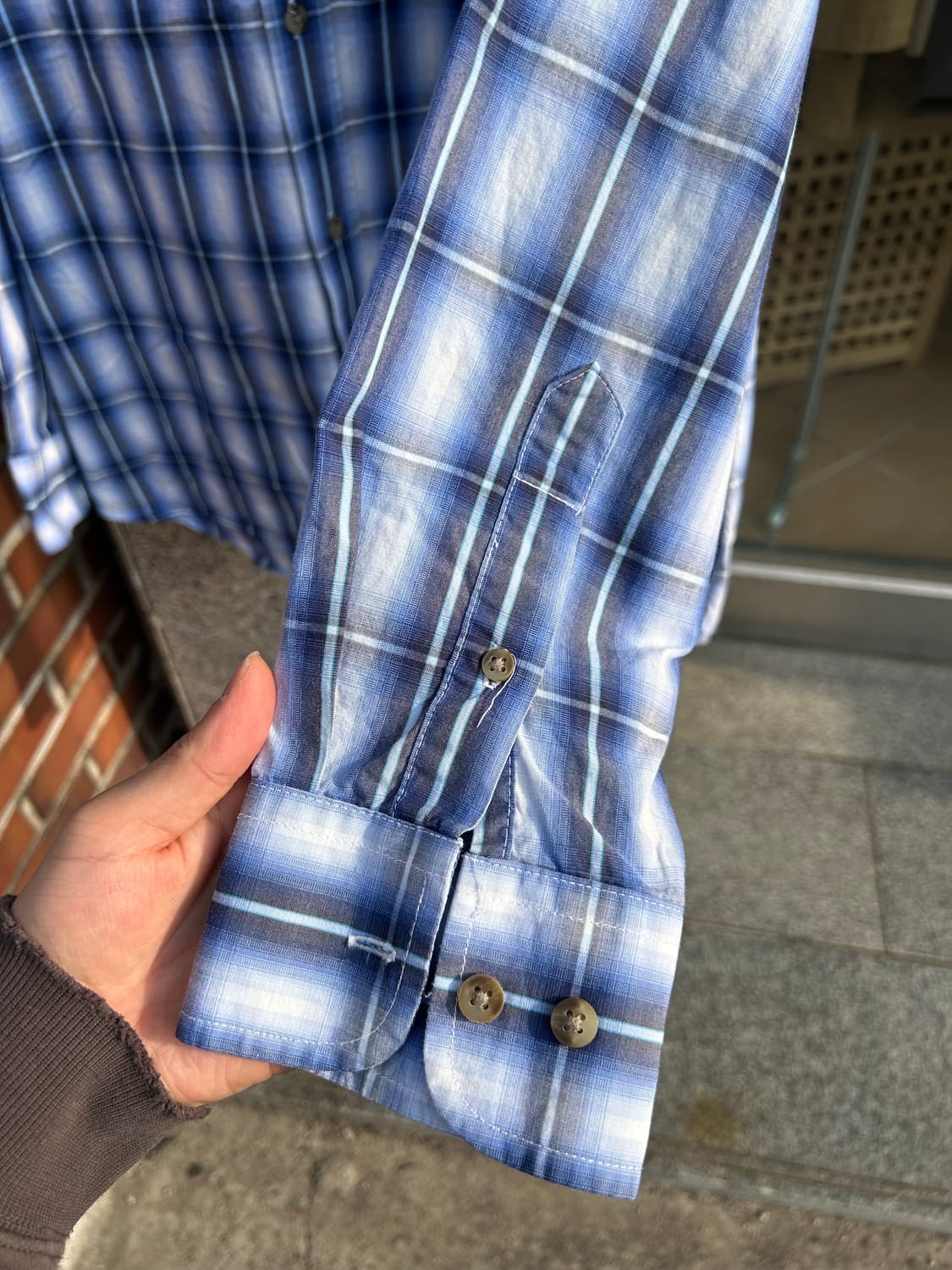 랭글러 옴브레체크셔츠 상품이미지4