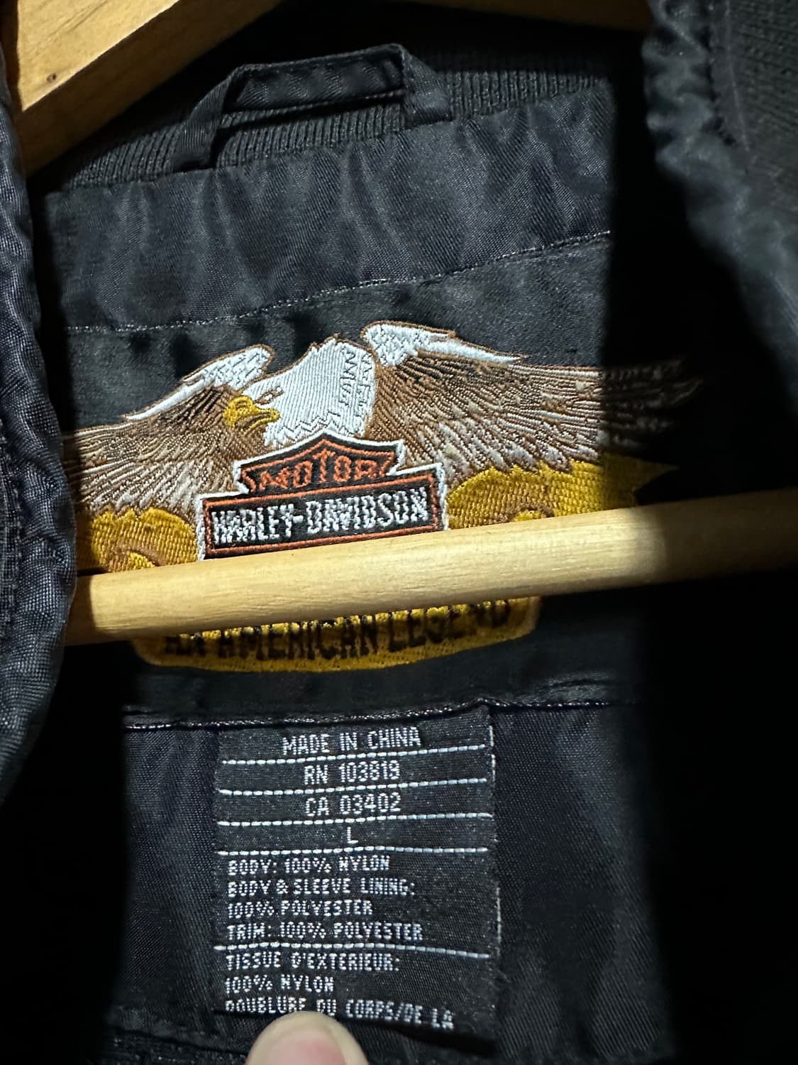 할리데이비슨 빅로고 바람막이 L 상품이미지5