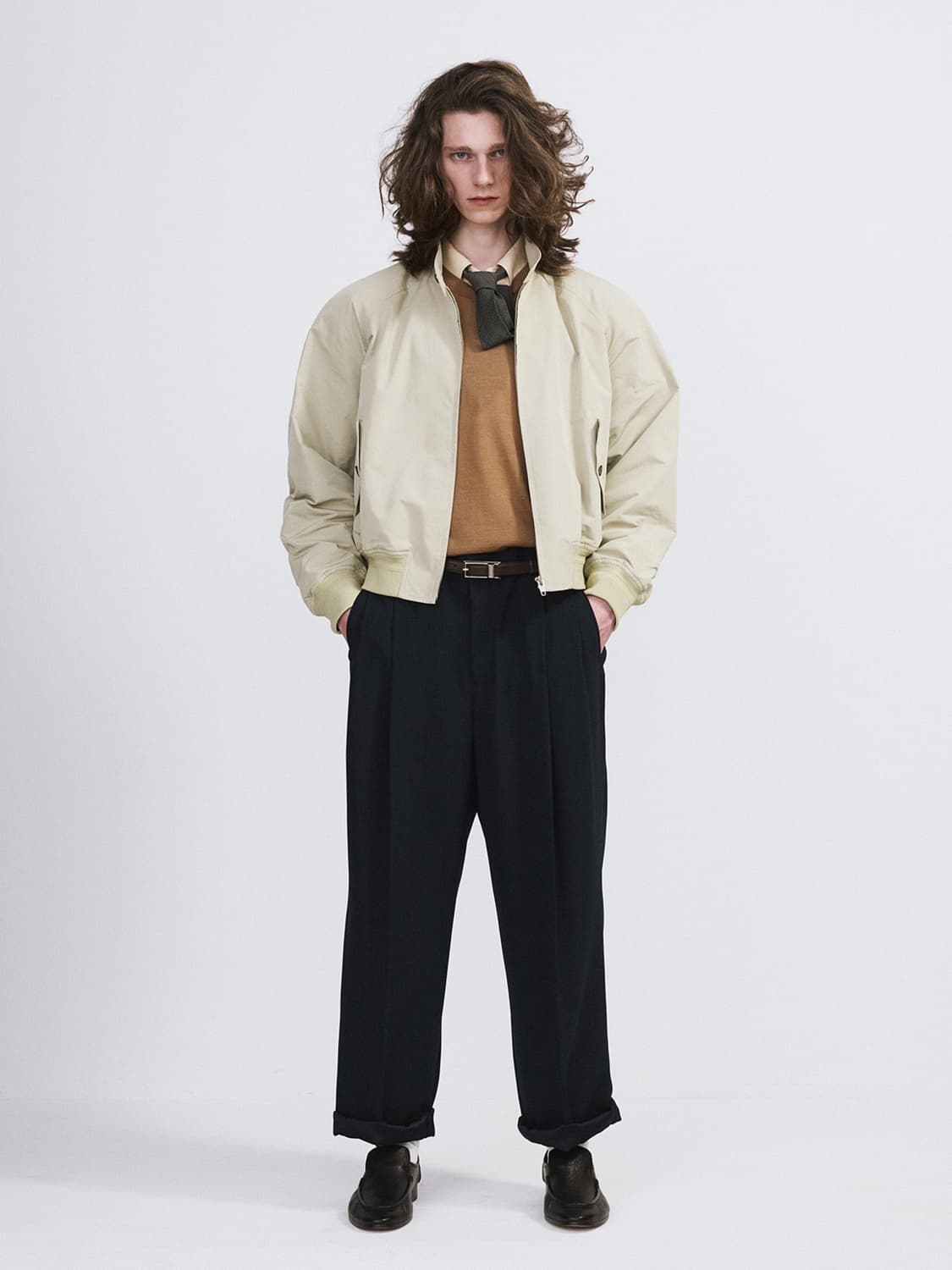 렉토 26SS 크롭 헤링턴 점퍼 자켓 라이트 카키 상품이미지3