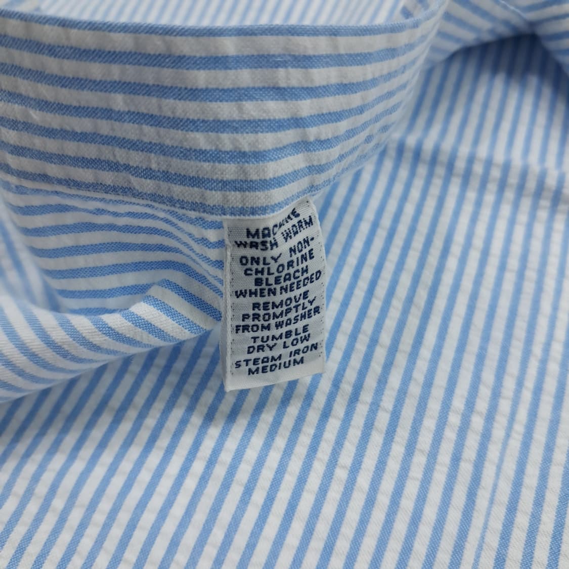 Cq799 2XL 폴로 랄프로렌 스카이블루 시어서커 반팔 셔츠 남방 상품이미지5