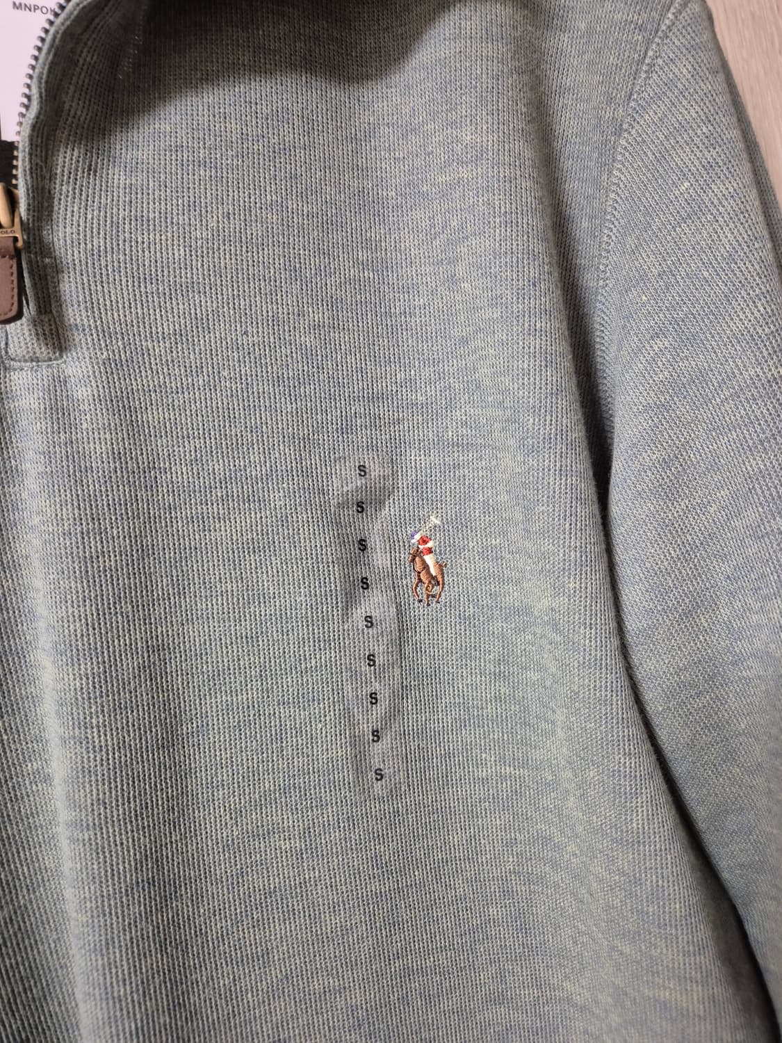 정품 (새제품) 폴로 랄프로렌 반집업 코튼 니트 스웨터 S 상품이미지3