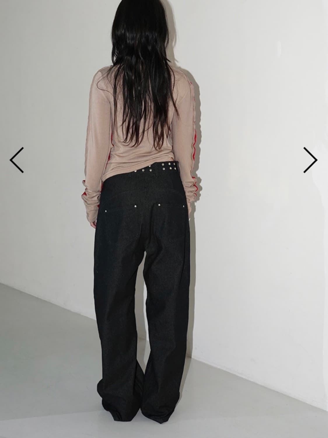 데어드 하프앤하프 롱슬리브 레드 상품이미지4