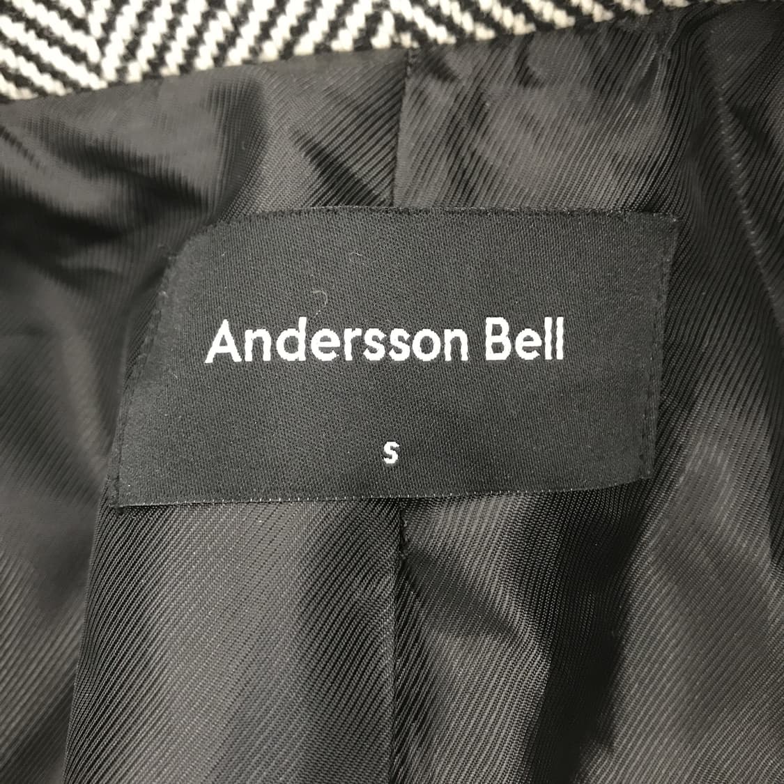 앤더슨벨 캐시미어 블렌디드 해링본 더블코트 [S] 상품이미지5