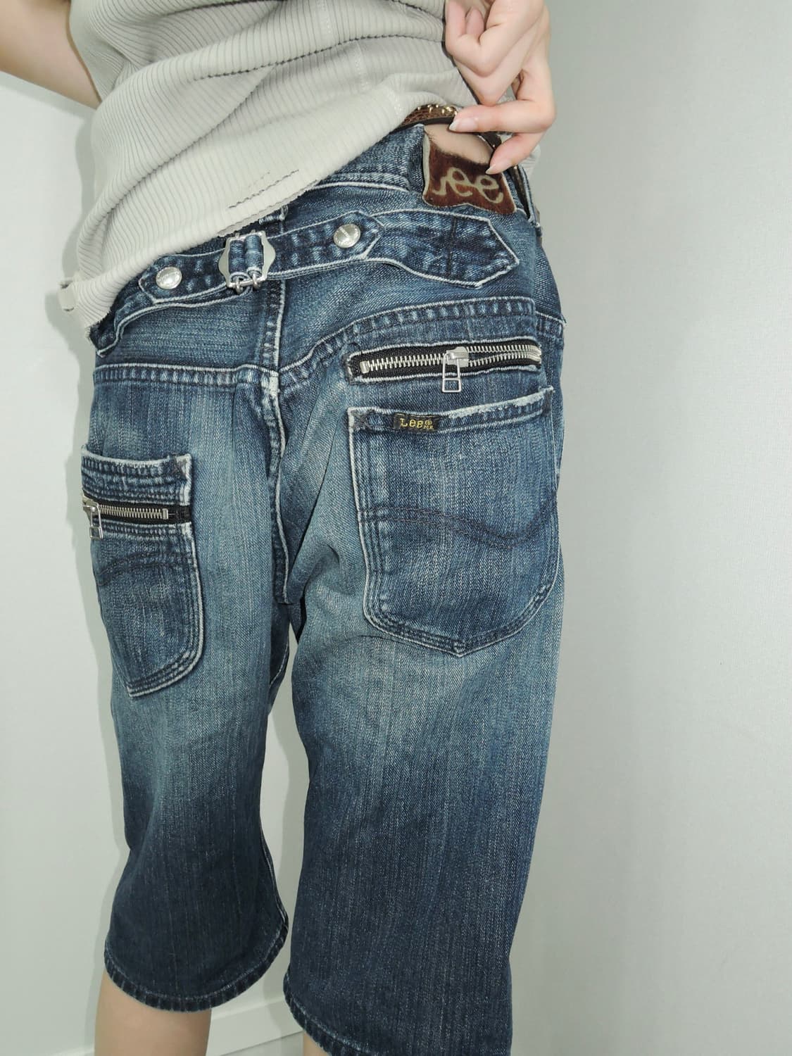 Lee Multi-Zip Denim Half Pants 상품이미지2