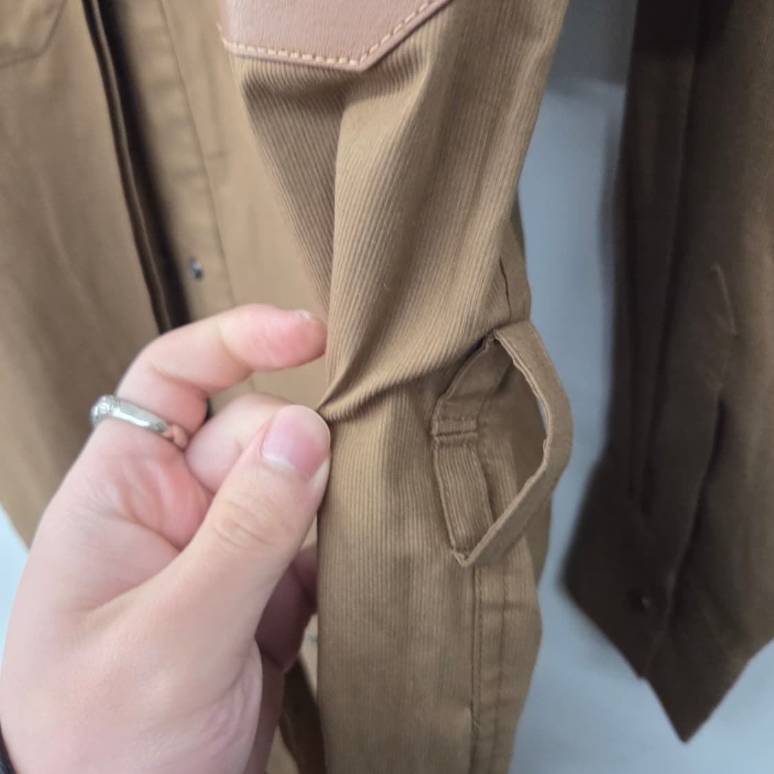 LANVIN 셔츠 롱 트렌치코트 브라운 여XL 상품이미지8