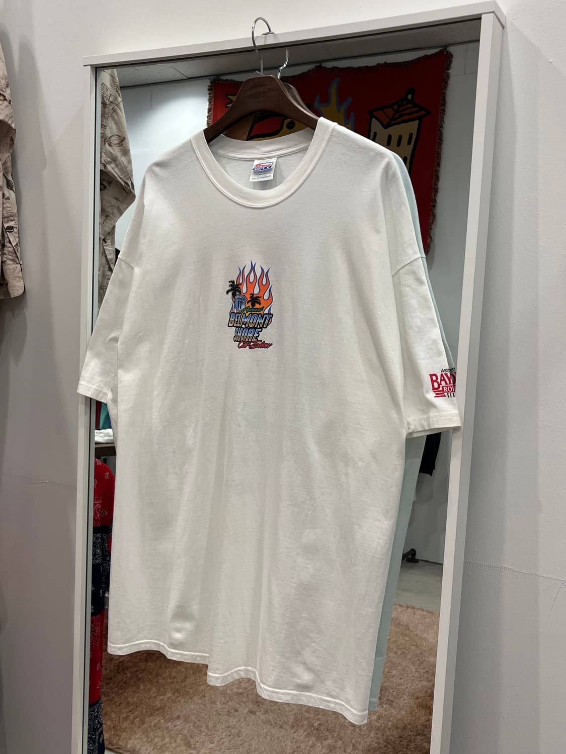 00s Hanes 헤인즈 BELMONI SHORE 레이싱 반팔 티셔츠 상품이미지3