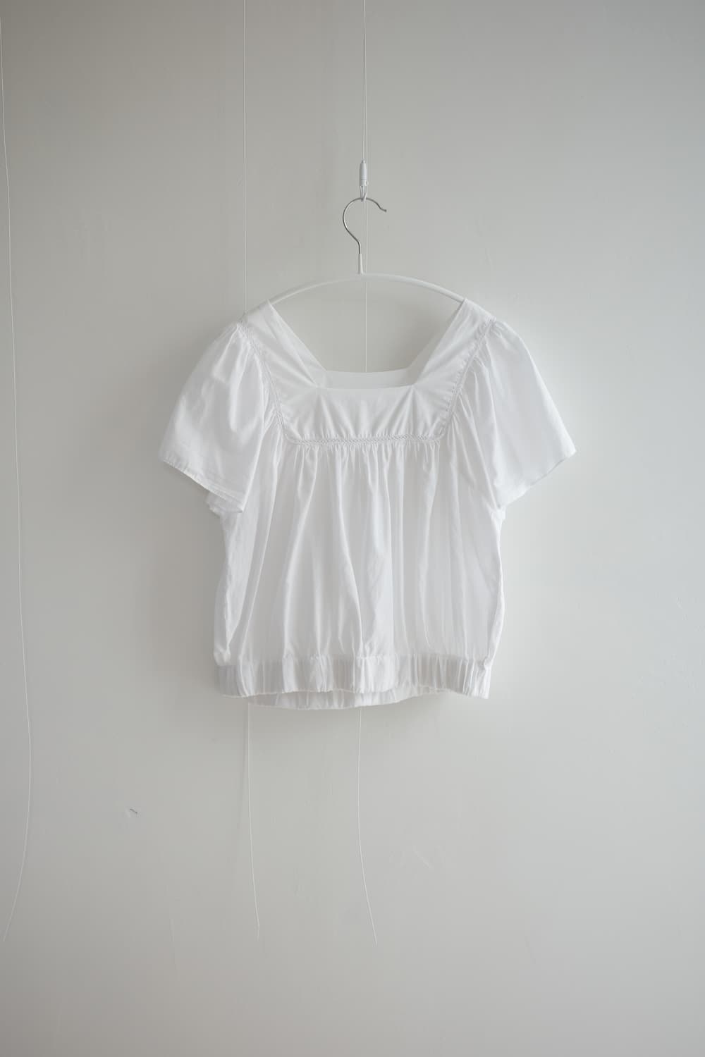 Vintage white shirring blouse 상품이미지2