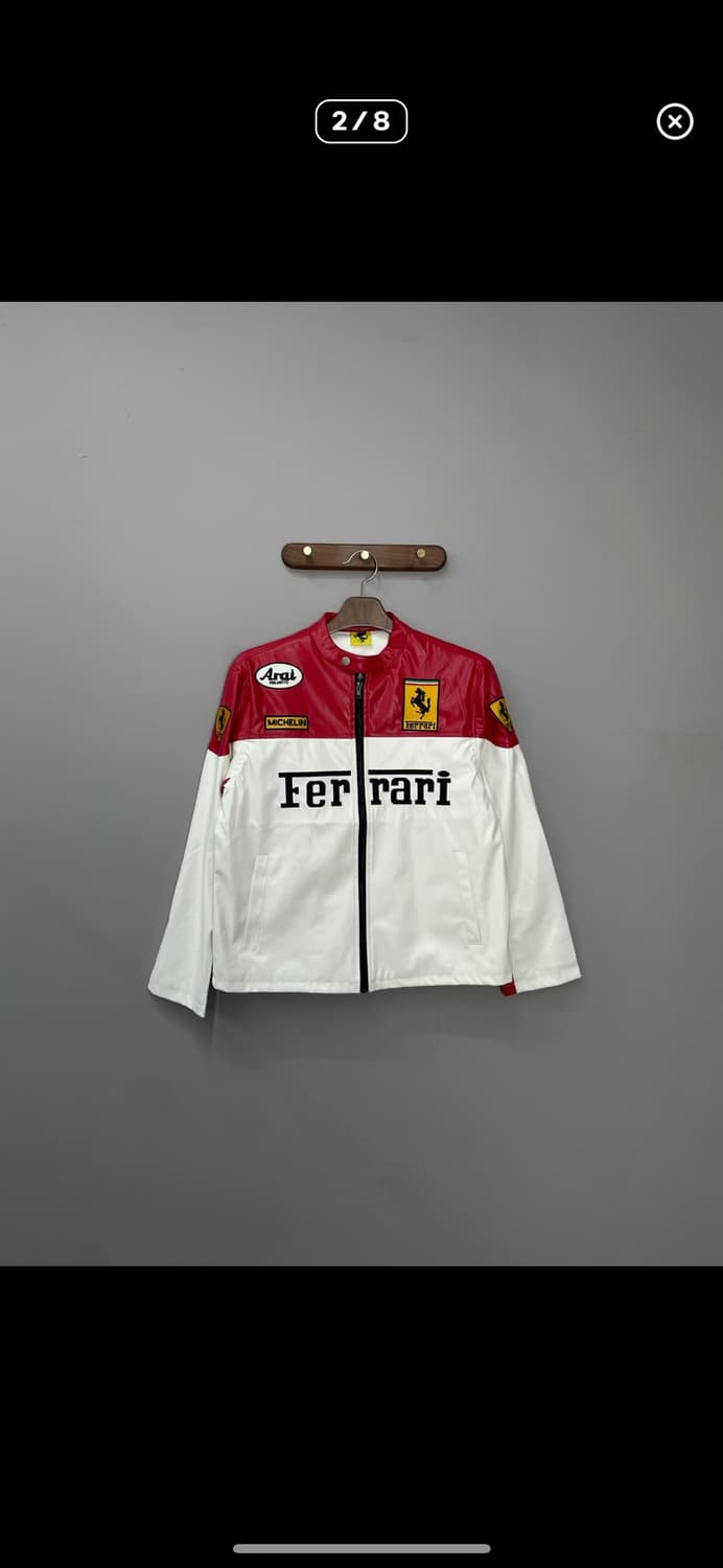 페라리 F1 자수로고 레드 레더자켓 A3399 상품이미지2