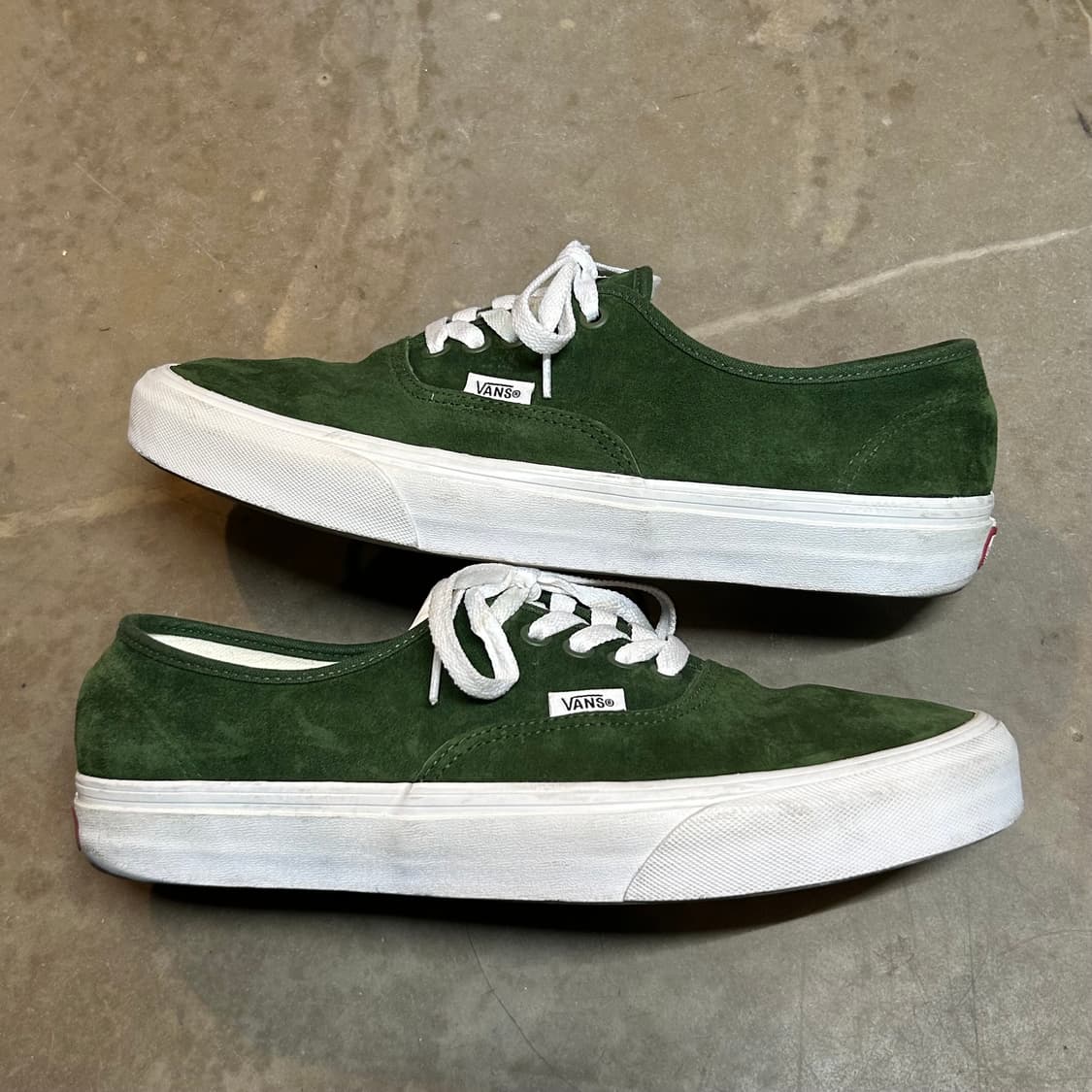 275) 반스 어센틱 그린 스웨이드 스니커즈 신발 상품이미지3