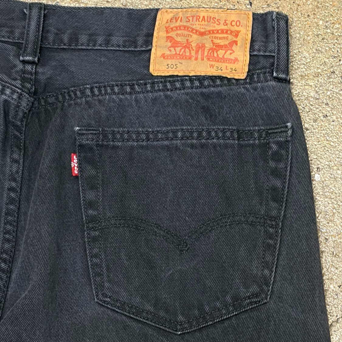 미국 빈티지 리바이스 505 블랙진 청바지 상품이미지6