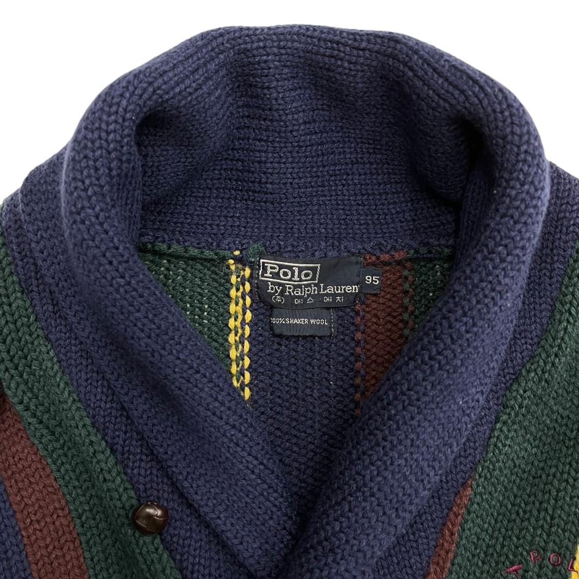 90's 폴로 헤비울 스트라이프 가디건 상품이미지5
