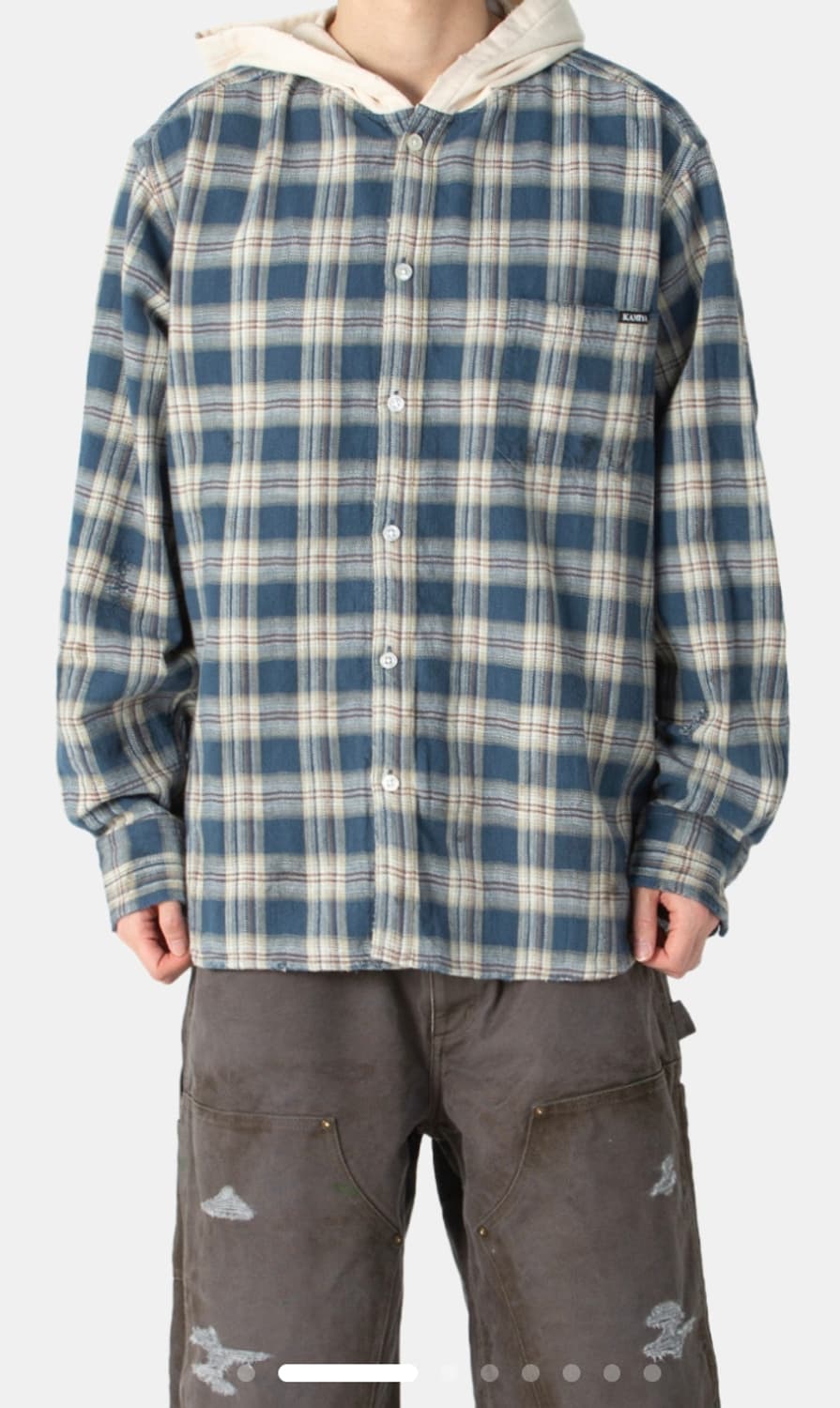 [M]카미야 25ss 후드 셔츠 그린 상품이미지1