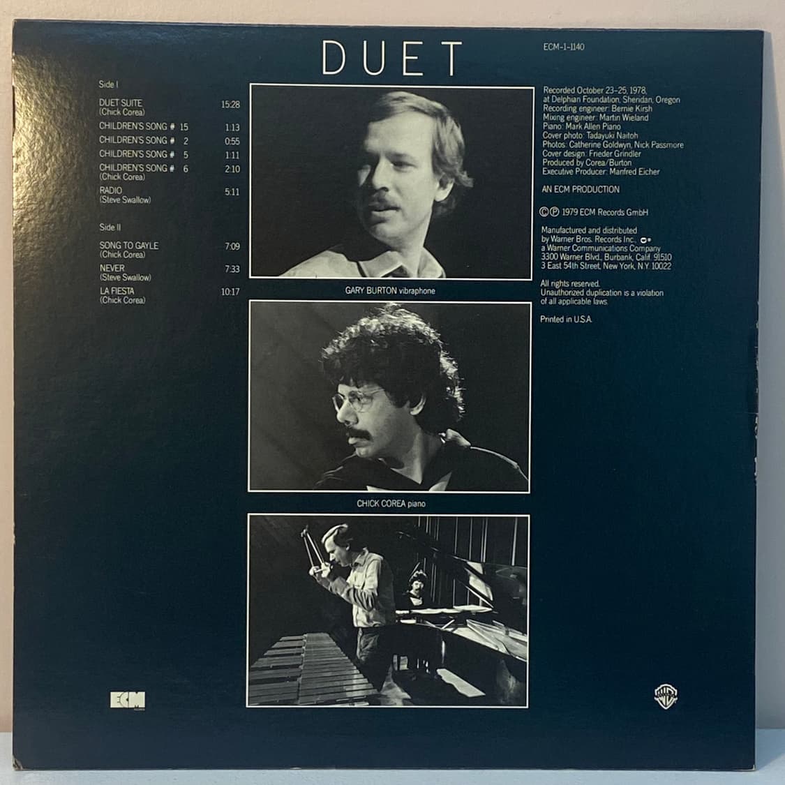 (LP) Gary Burton / Chick Corea - Duet 상품이미지2