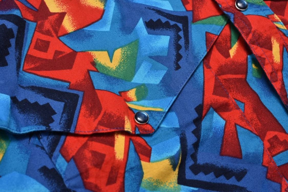 랭글러 트로피컬 차이나 카라 스냅버튼 웨스턴 셔츠 남방 N167  상품이미지7