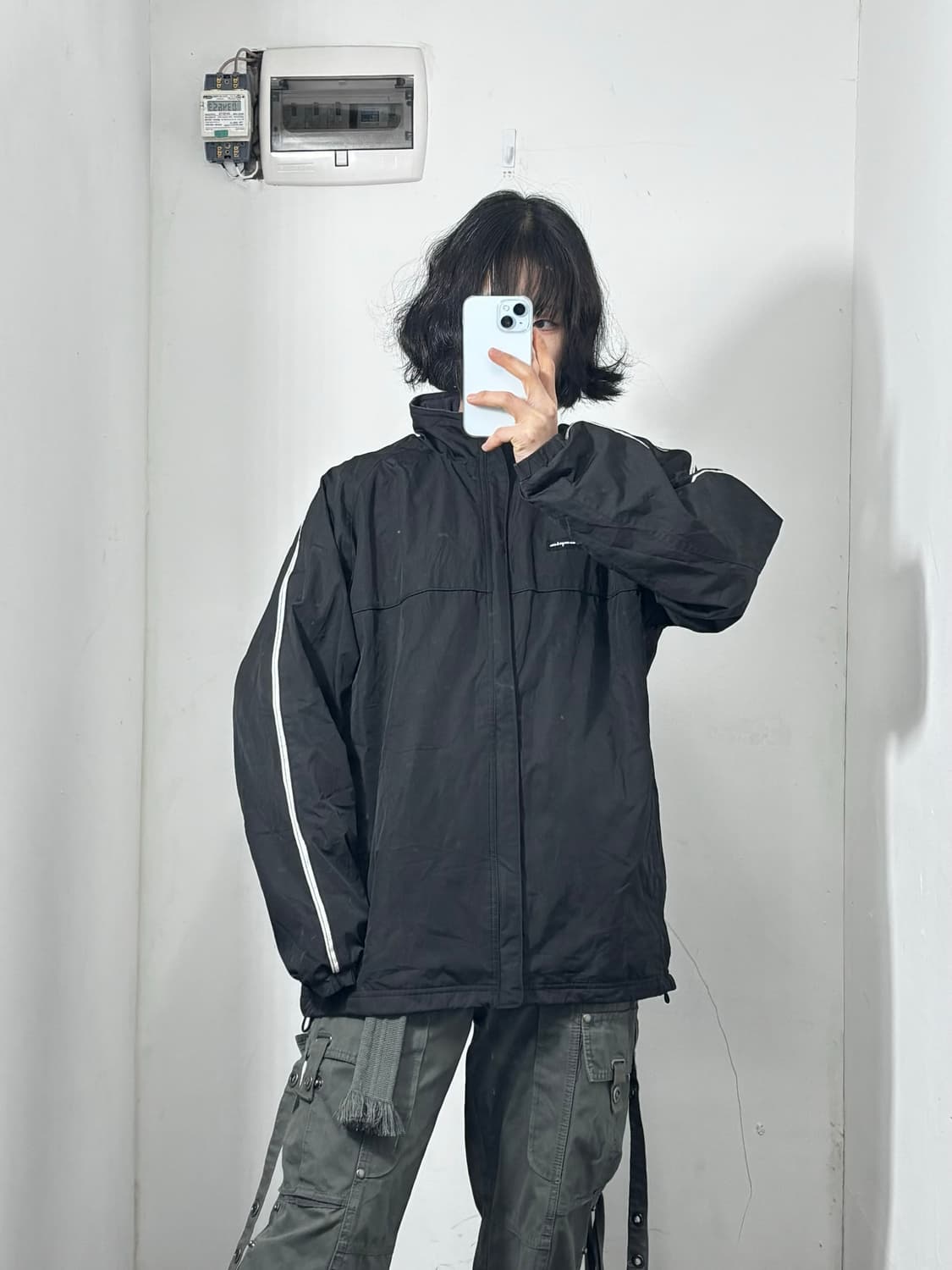 챔피온 블랙 바람막이 상품이미지1