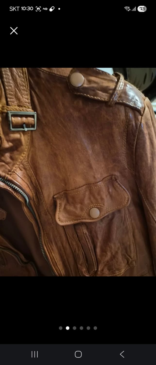 오버핏  워싱램스킨  자켓 상품이미지5