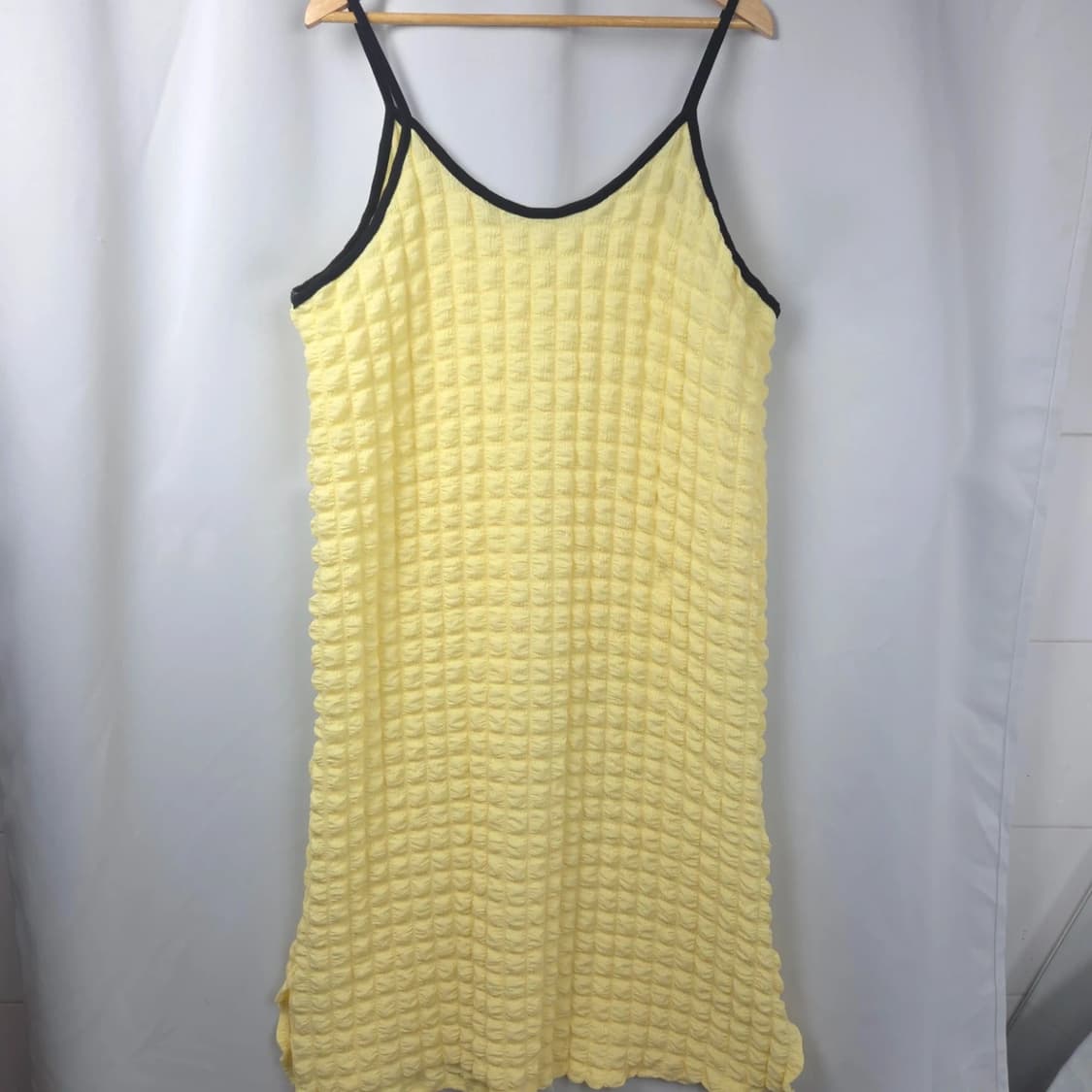 여 프리 민소매 나시 노랑 여름 원피스 상품이미지5