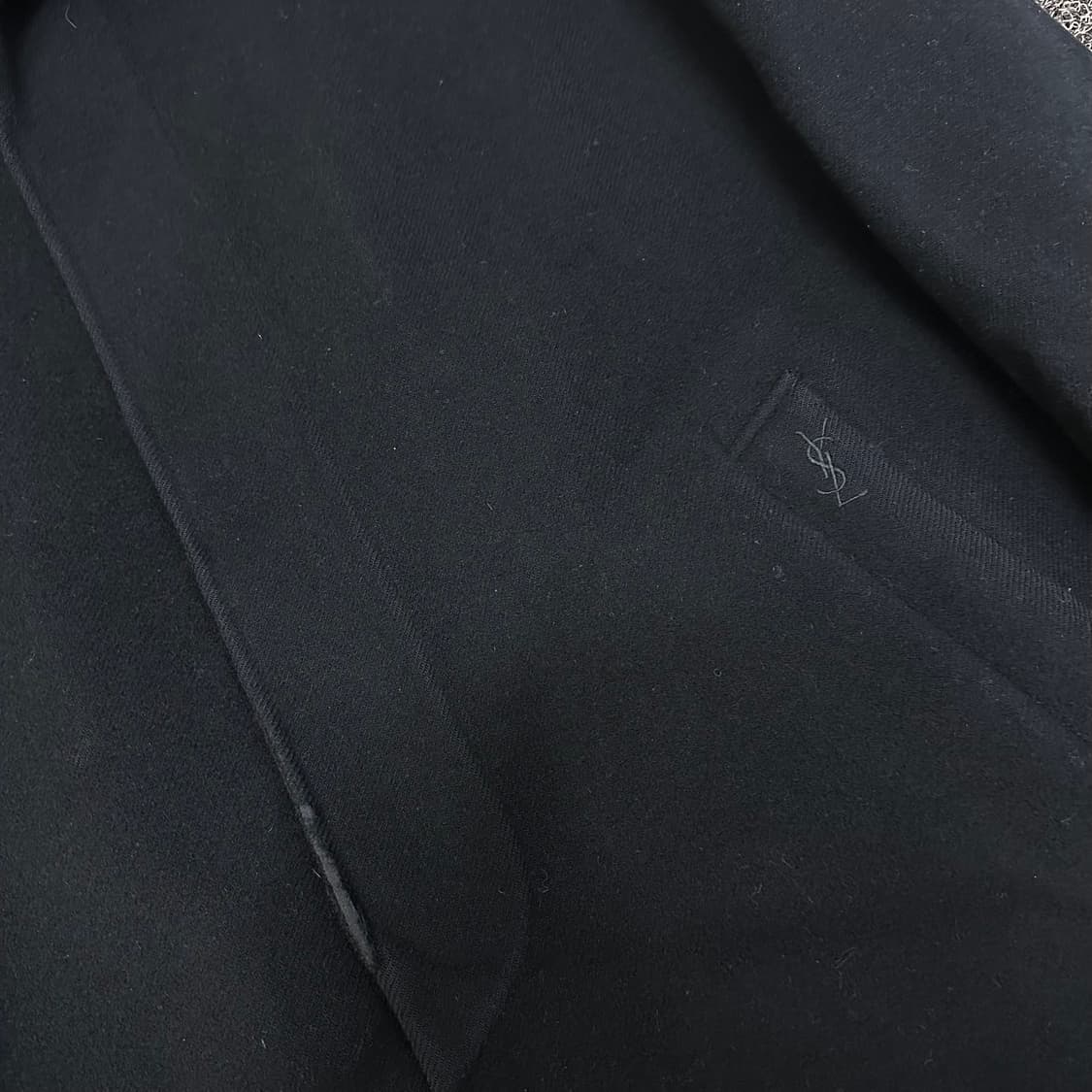 YSL 입생로랑 울 캐시미어 코트 블랙 105(XL) 상품이미지9