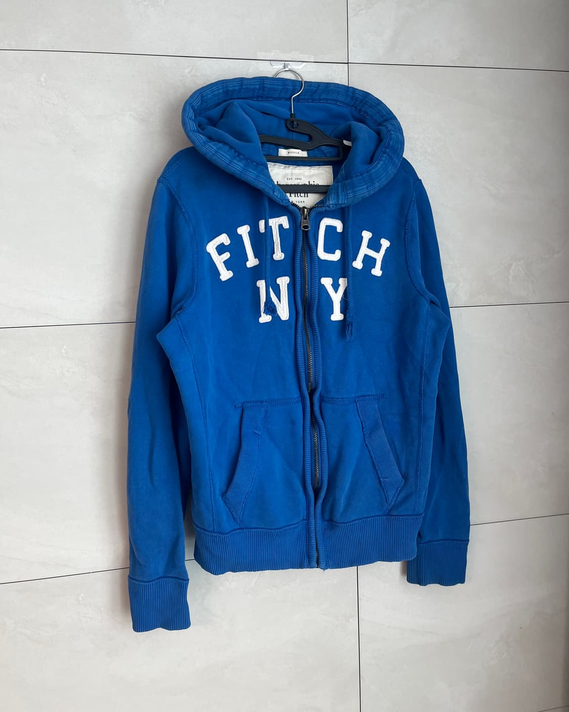 아베크롬비 스펠로고 후드집업 블루 [M] 상품이미지2