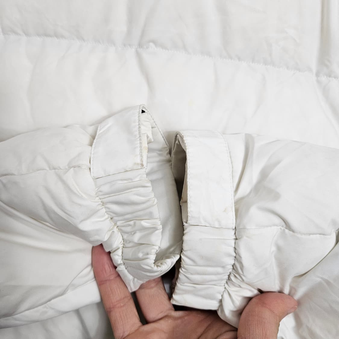 아디다스 삼선 롱패딩 S 화이트 상품이미지9