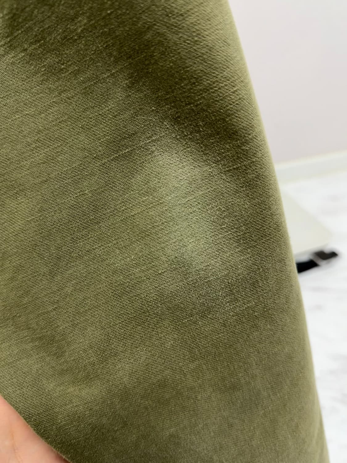 [os] 논노드 서퍼 다이 서지 봄버 자켓 카키 상품이미지4