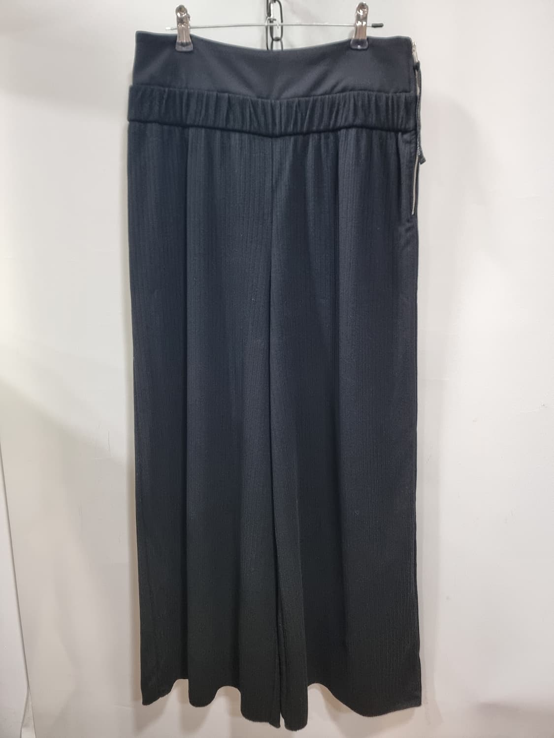 O'2nd 텍스처 블록 밴딩 와이드 팬츠 (D34 상품이미지2