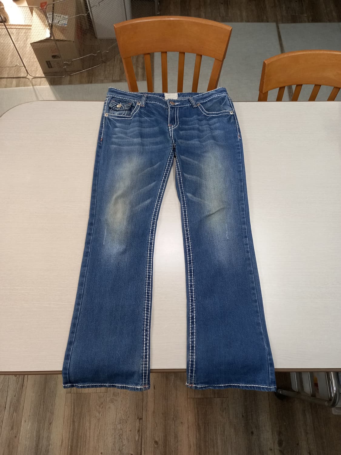 32-33 JUNDOL JEANS 골반 워싱 스판 부츠컷 32-250 상품이미지1