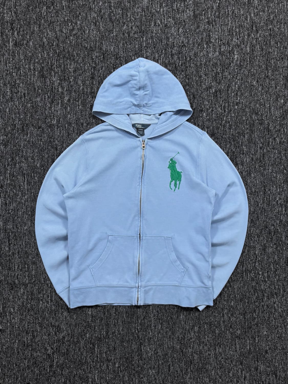 폴로 빅포니 블루 후드집업 상품이미지3