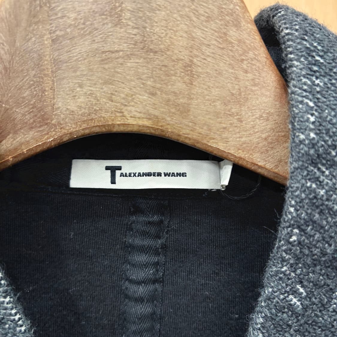 알렉산더 왕 롱 후드 코트 투웨어 집업 소매 롤업 디테일 루즈핏 차콜 상품이미지7