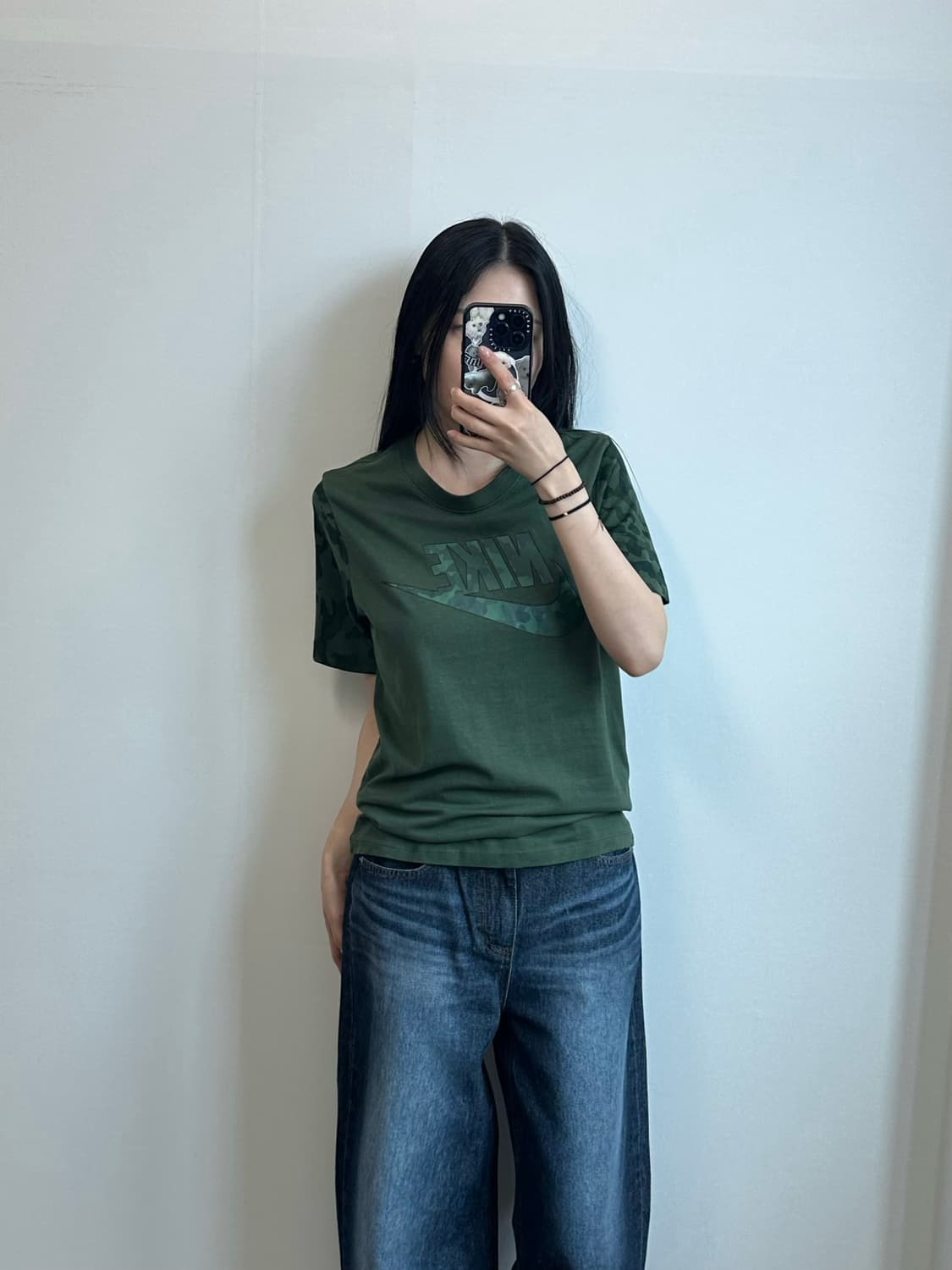 나이키 카모패턴 카키 반팔 티셔츠 상품이미지1