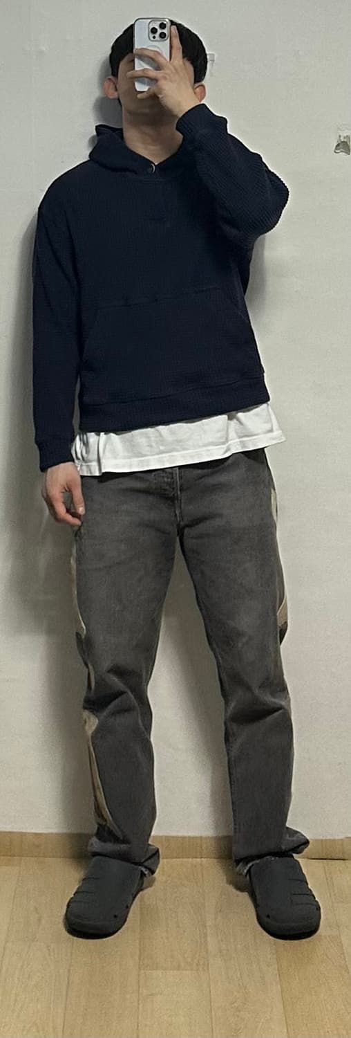 타임옴므 와플 후드티 상품이미지5