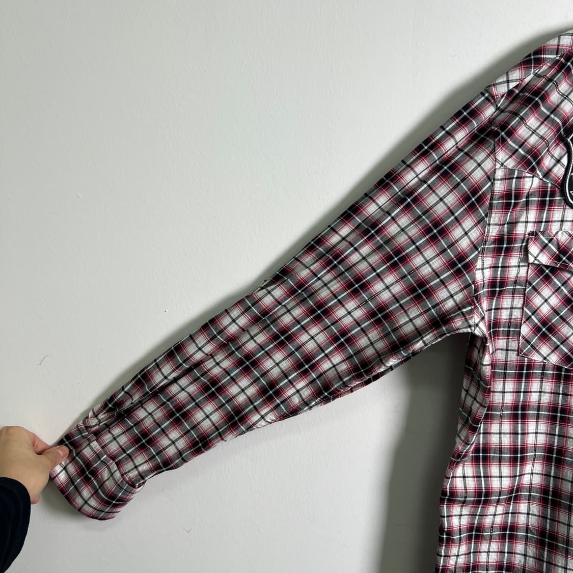 00's JPN VTG 빈티지 패치워크 체크 셔츠 3XL 상품이미지6