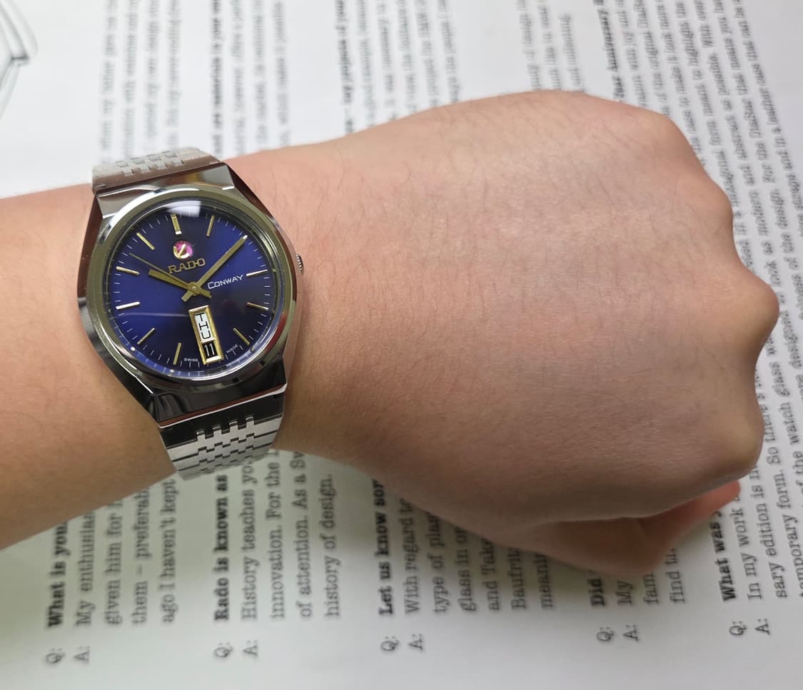 빈티지 라도 콘웨이 데이데이트 퍼플블루 오토매틱 브레이슬릿 ver. 상품이미지8