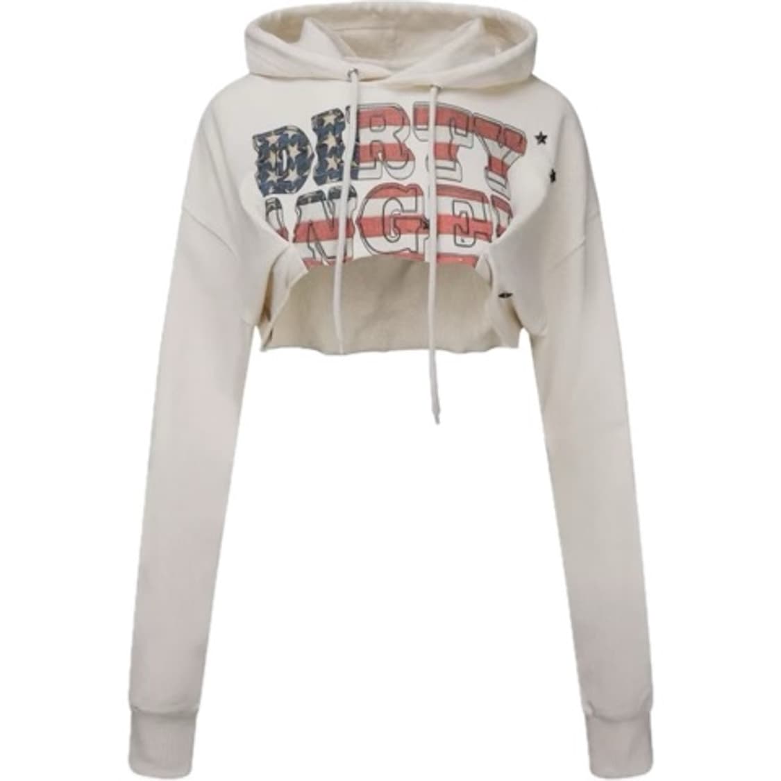 스컬프터 글리터 플래그 크롭 후디 상품이미지1