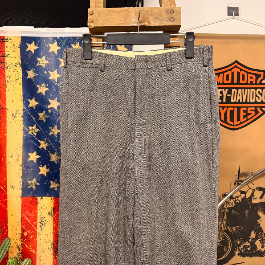 90s 폴로 랄프로렌 테일러 헤링본 울 트라우저 클래식 슬랙스 N313 상품이미지3