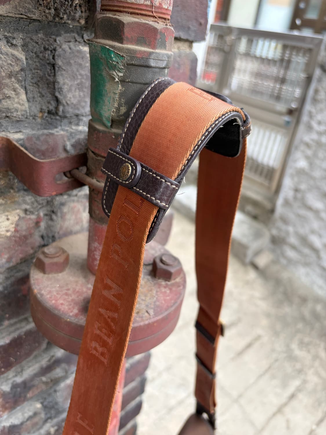 Beanpole 브라운 캔버스 레더 믹스 메신저백 상품이미지6